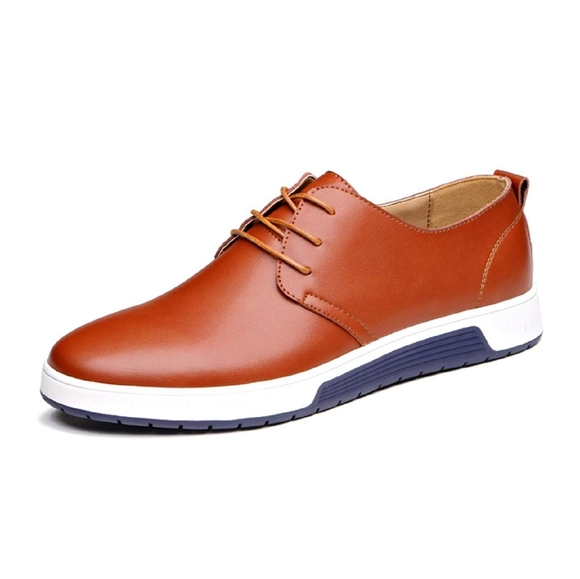 Urbans Other - Mens Lace Up Rubber Sole Leather Plain Oxfords